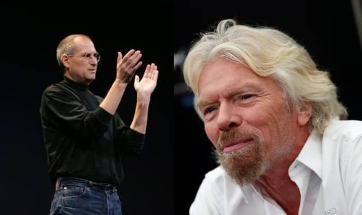 Richard Branson and Steve Jobs