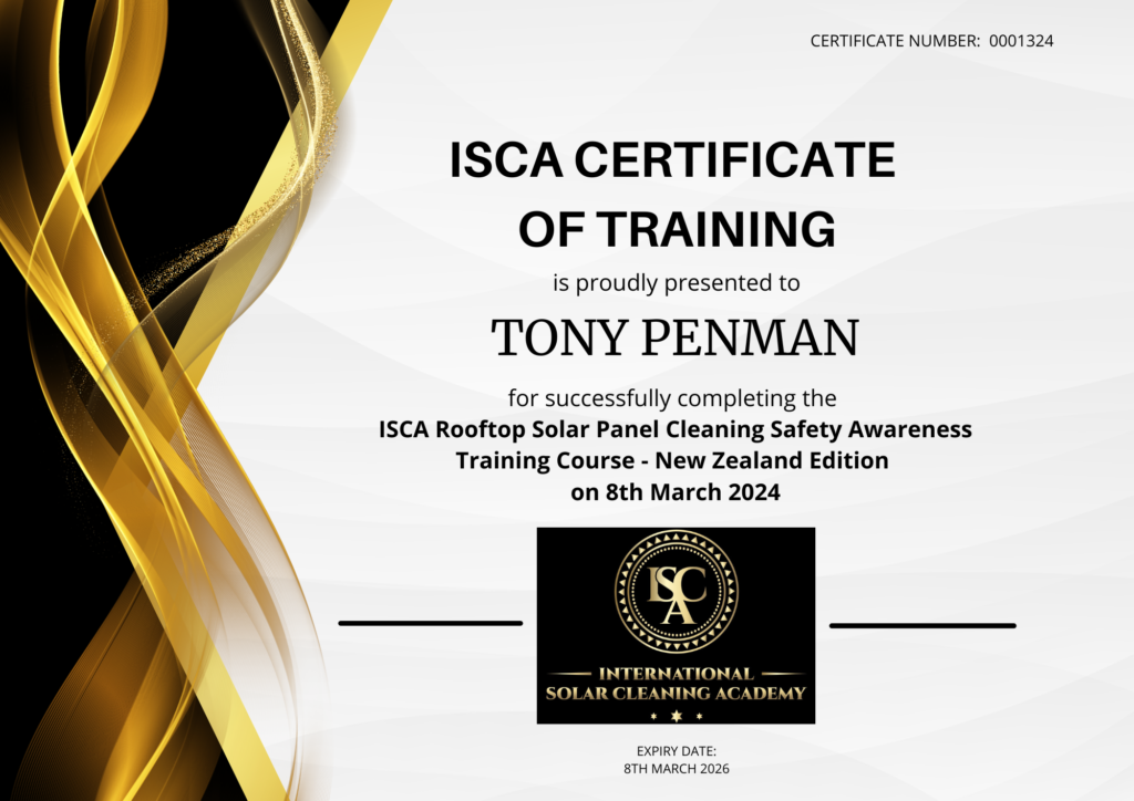 ISCA Training Certificate