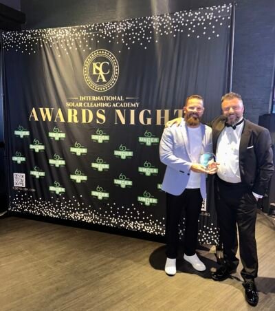 An award being presented to a winner